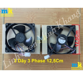 ( SP1104 ) Quạt Tủ Lạnh Hitachi 3 Phase , 3 Dây , Kích Thước Vuông 12,5 Cm